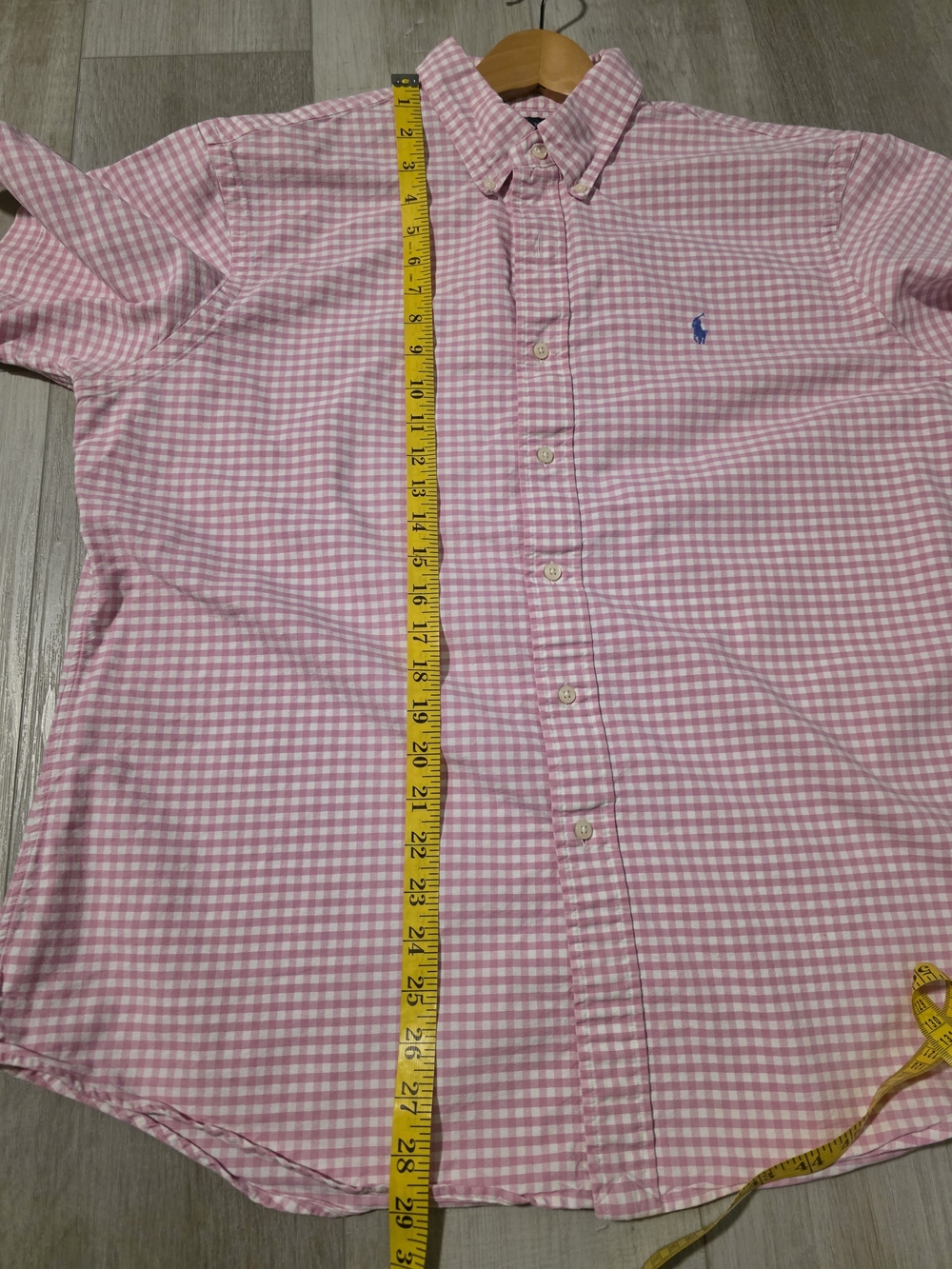 Ralph Lauren Custom Fit Pink Gingham Button Down Shirt XL Classic Preppy - Picture 8 of 8